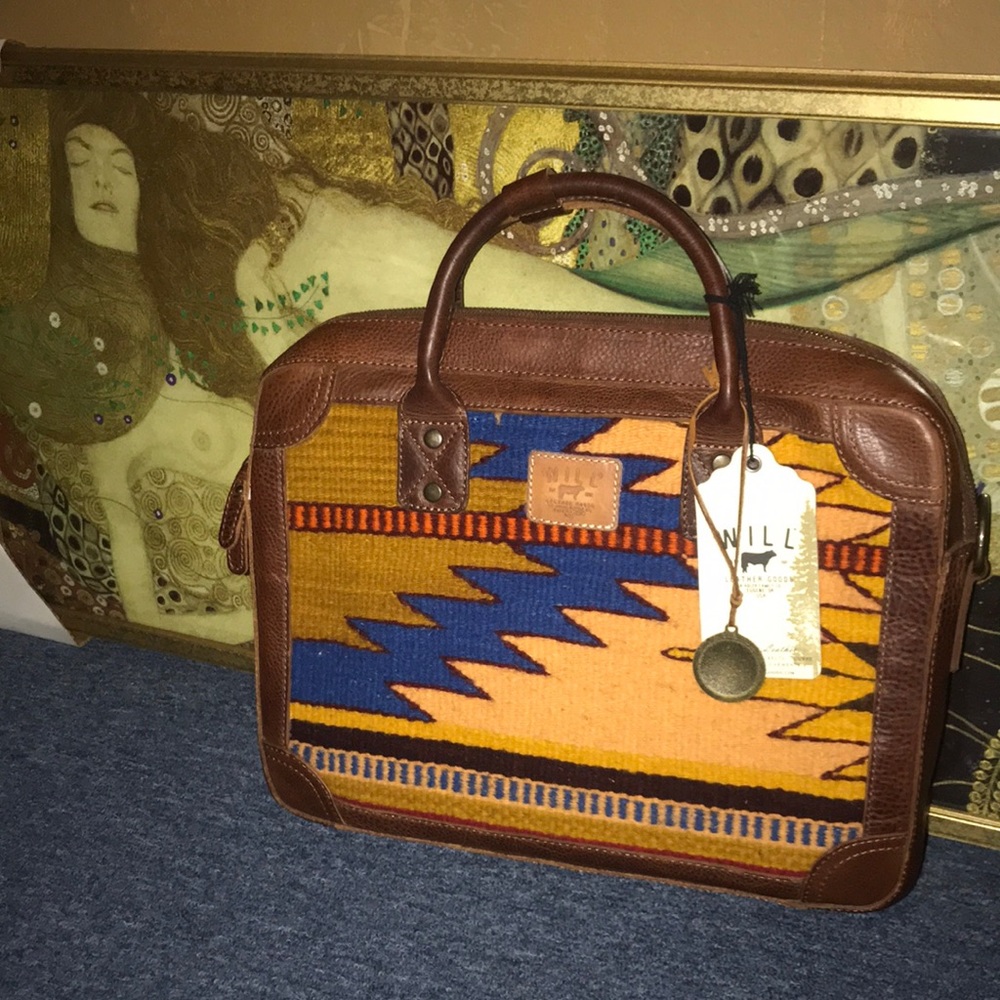 Will leather goods oaxacan briefcase